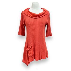 Fenini Coral Waffle Tunic Swing Top Small